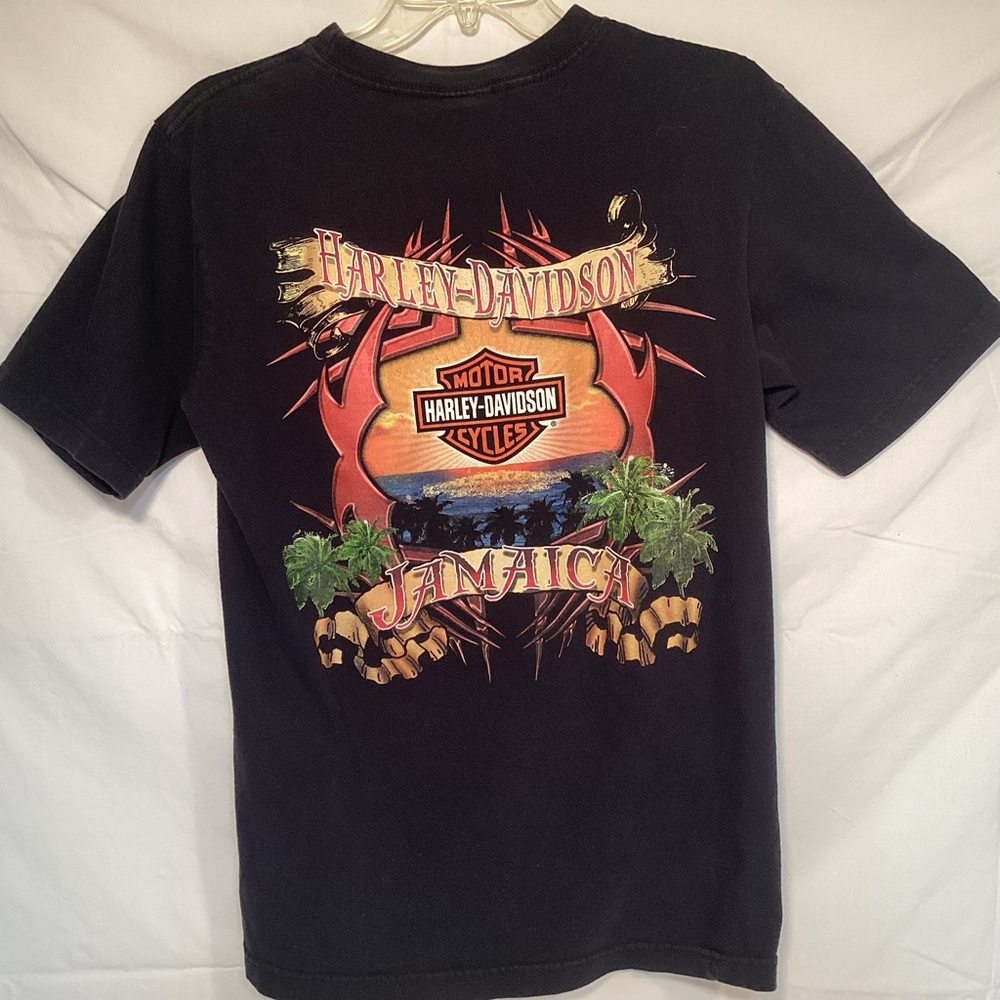 Harley-Davidson Vintage Jamaica Black Graphic T-Shirt Mens Size Small